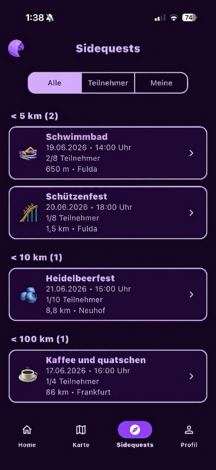 Sidequest Liste